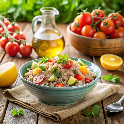 سلطة الكينوا المغربية بالخضروات