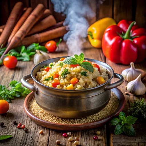 كسكس الشعير بالمكونات النباتية